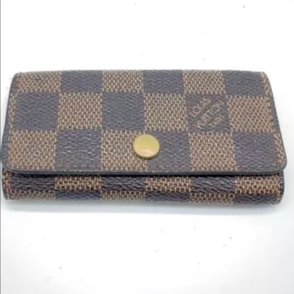 Louis Vuitton Key Case Damier Canvas Brown Made France Date Code TH0036 Vintage